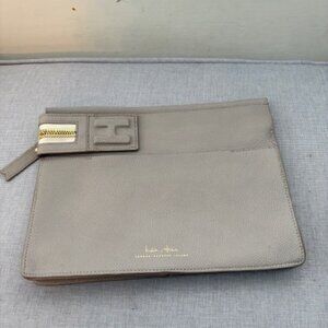 India Hicks leather clutch